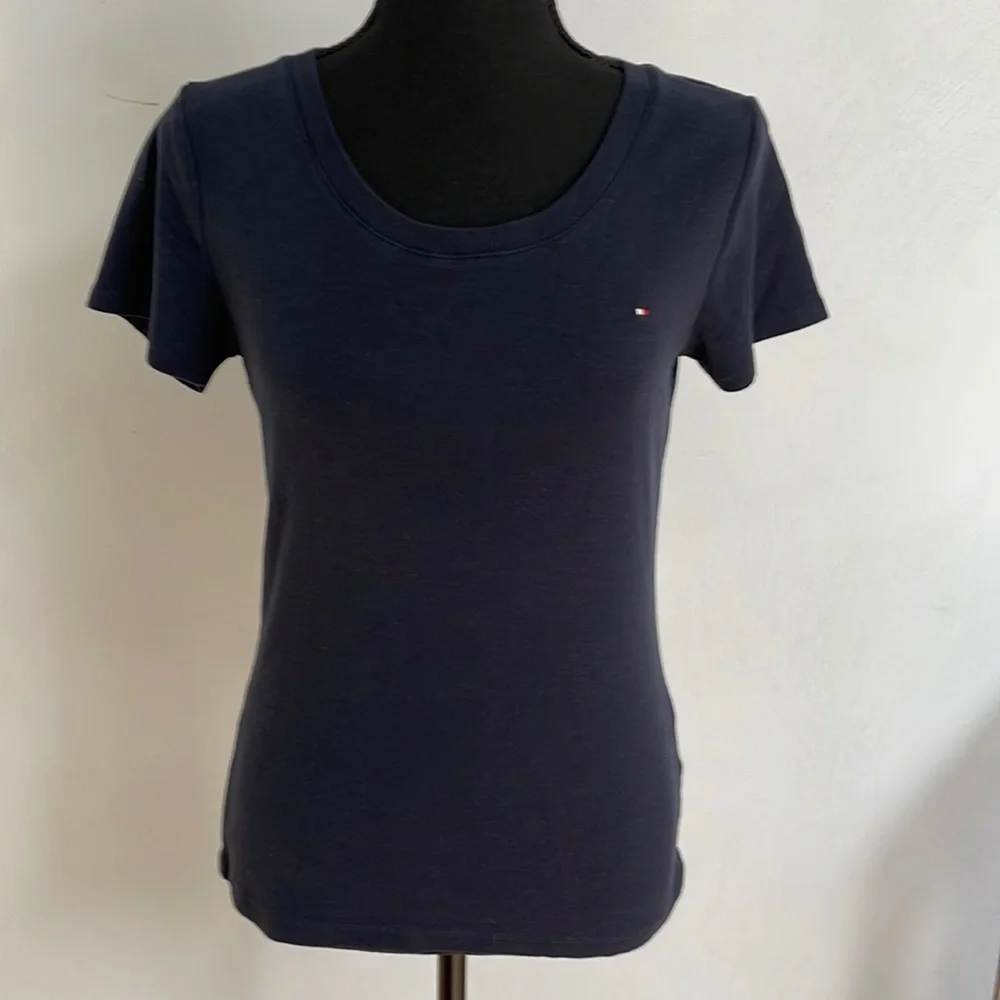 Tommy Hilfiger short sleeve top SP Navy blue - Picture 2 of 5